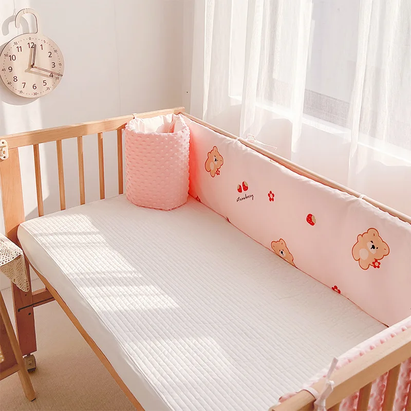 Child bed guardrail fence integrated anti-collision soft bag bed surround detachable baby crib perimeter protection