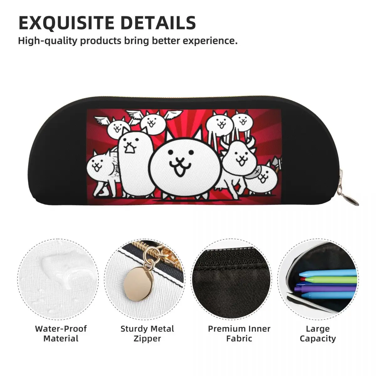 Nyanko الحرب العظمى معركة القطط مقلمة حامل قلم تخزين القرطاسية لوازم سعة كبيرة صندوق القلم حقيبة أقلام رصاص للأطفال