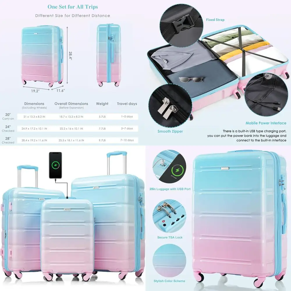 

Прочный спиннер из АБС-пластика с замком USB и TSA