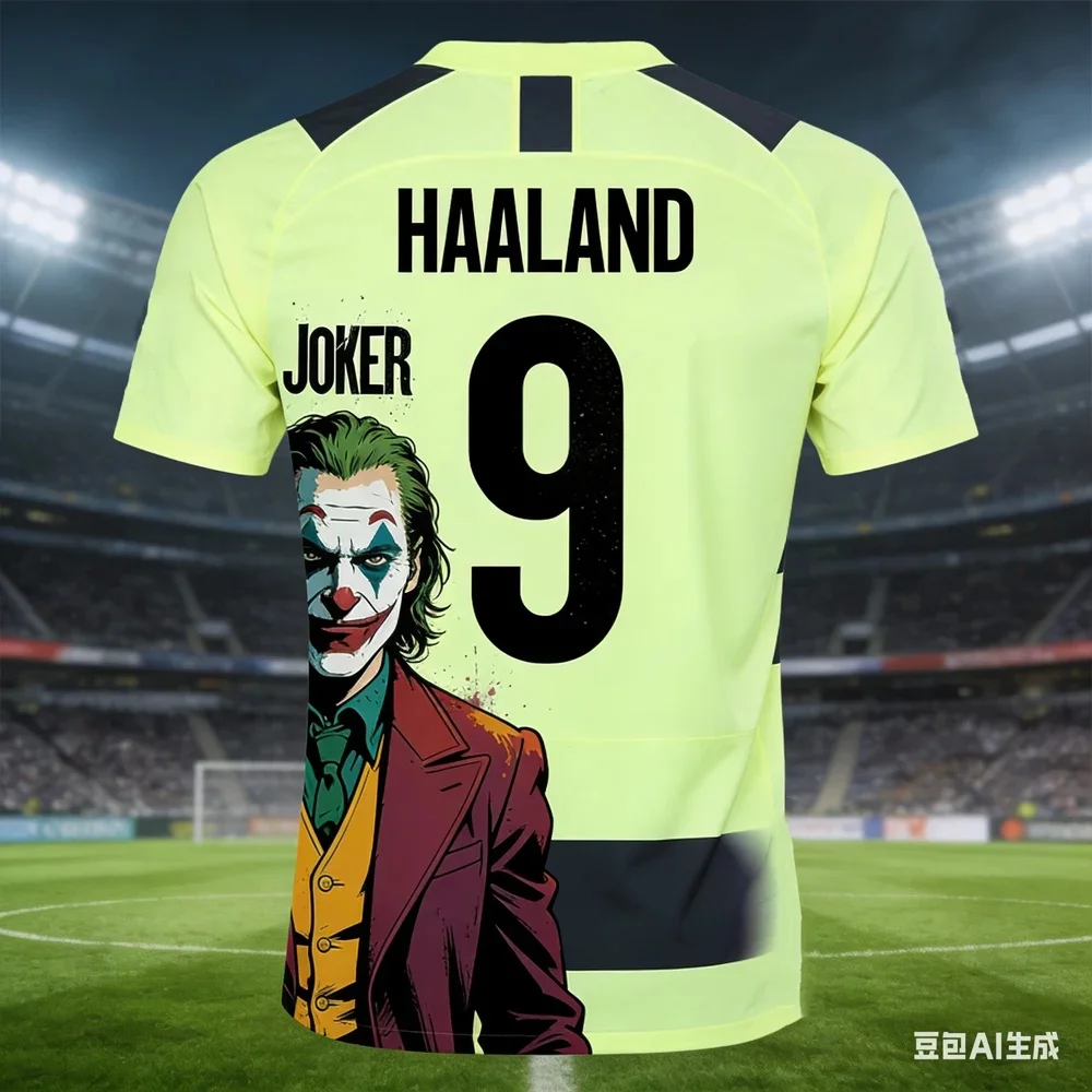 Adult and Children's Dark Style Haaland Fan Jersey Clown 3D Printed Training/daily Casual Sports T-shirt