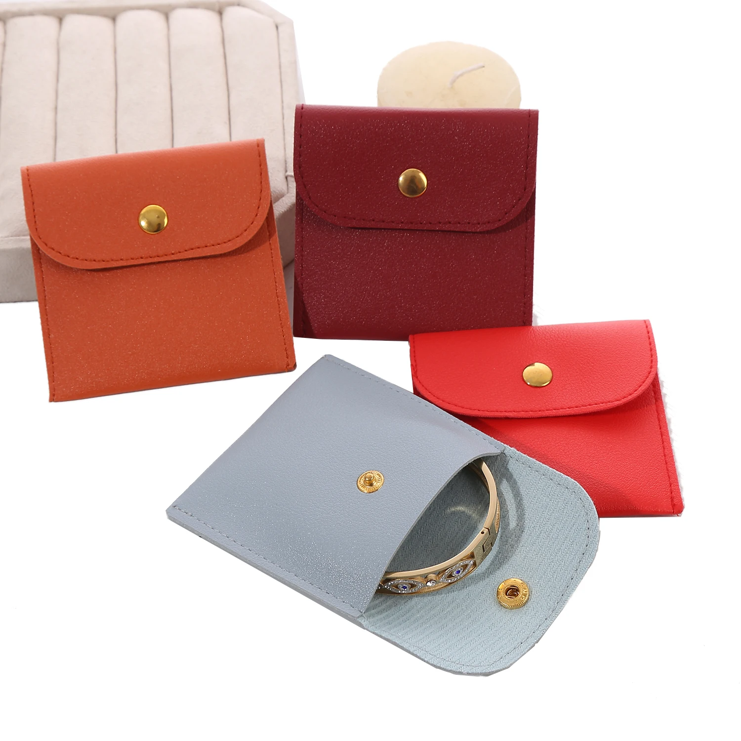 10pcs PU Button pouches For Lu - Luxury Bags Logo ulasan dan harga