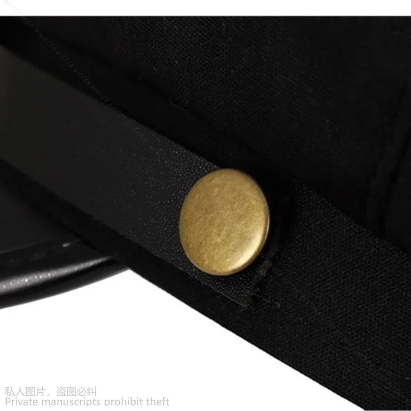 CyAnime تأثيري غريب جو مغامرة قبعة سوداء كوجو جوتارو تأثيري قبعة للجنسين الكبار شارة معدنية قبعة الدعامة قبعة بحار لعب الأدوار Tar