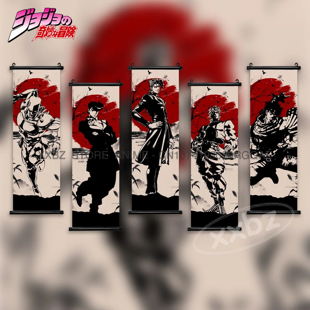 

JoJo's Bizarre Adventure Scrolls Picture Modern Anime Home Decor Print Painting Wall Artwork Jonathan Joestar Poster Living Room