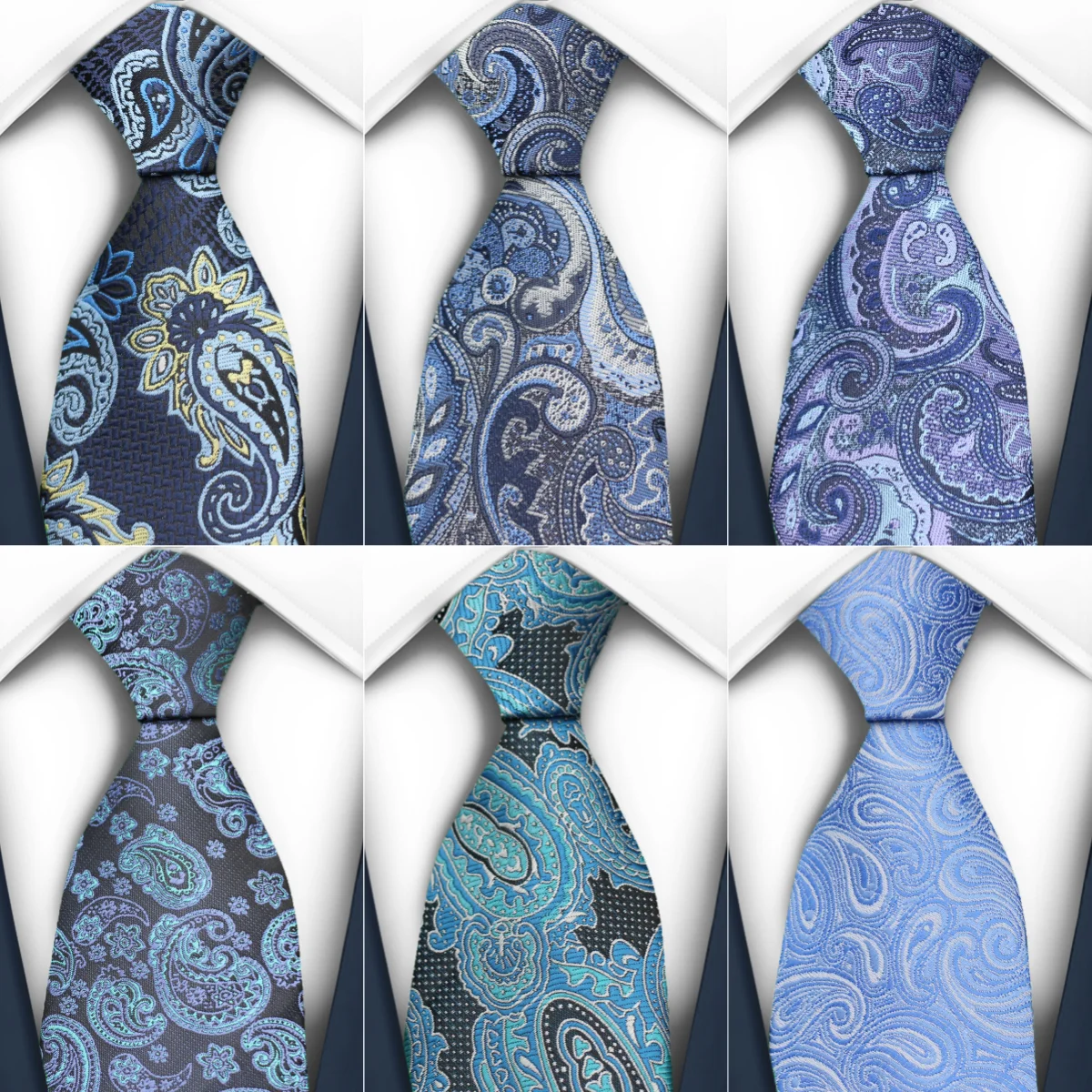 

Классический джентльменский галстук 7 см, набор носовых платков, темно-синий мужской галстук с геометрическим узором, Новое поступление 2025 года, мужской деловой галстук, деловые галстуки