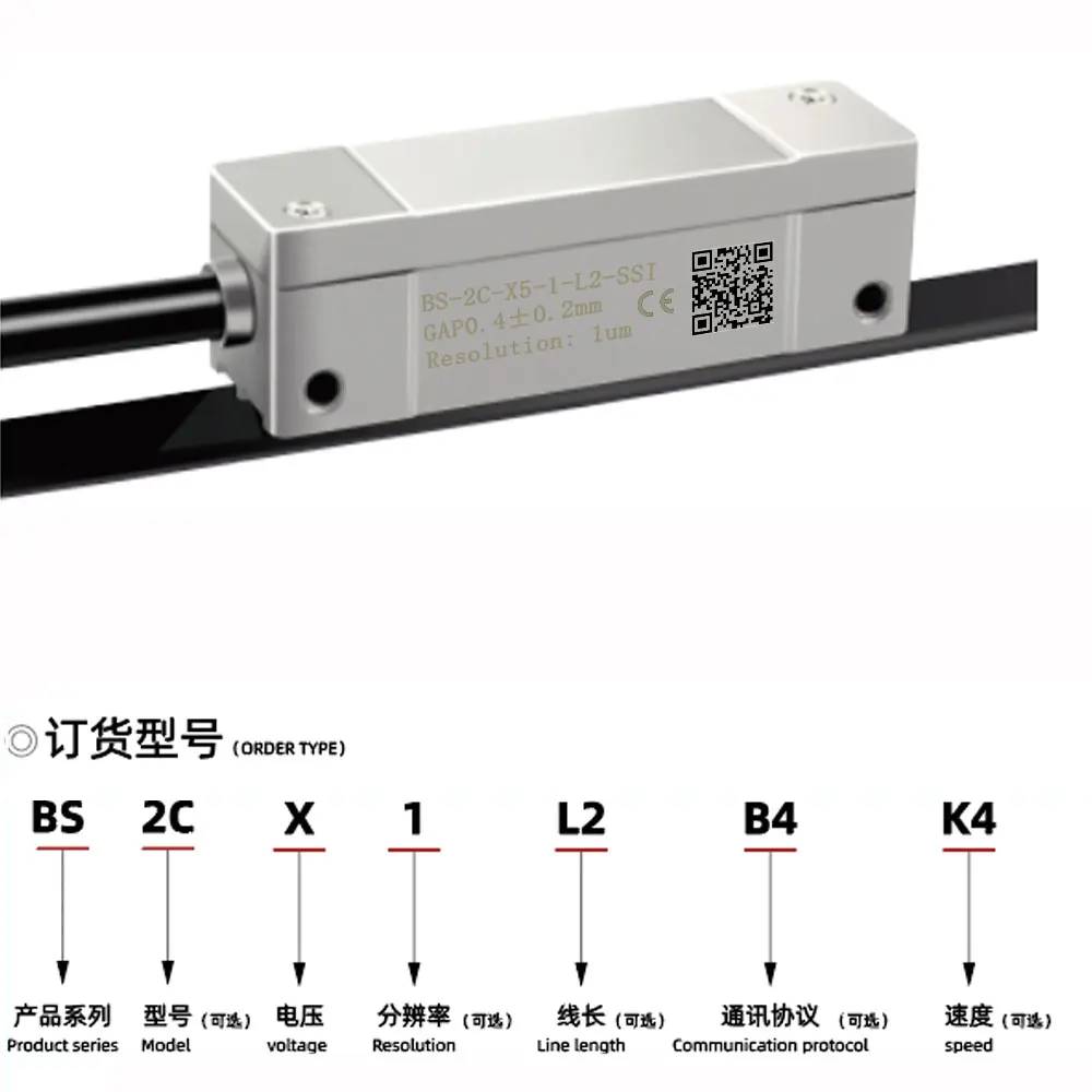 Imagem -03 - Escala Grating Magnética do Valor Absoluto Sensor de Deslocamento Linear 1um Biss c Ssi Signal Output