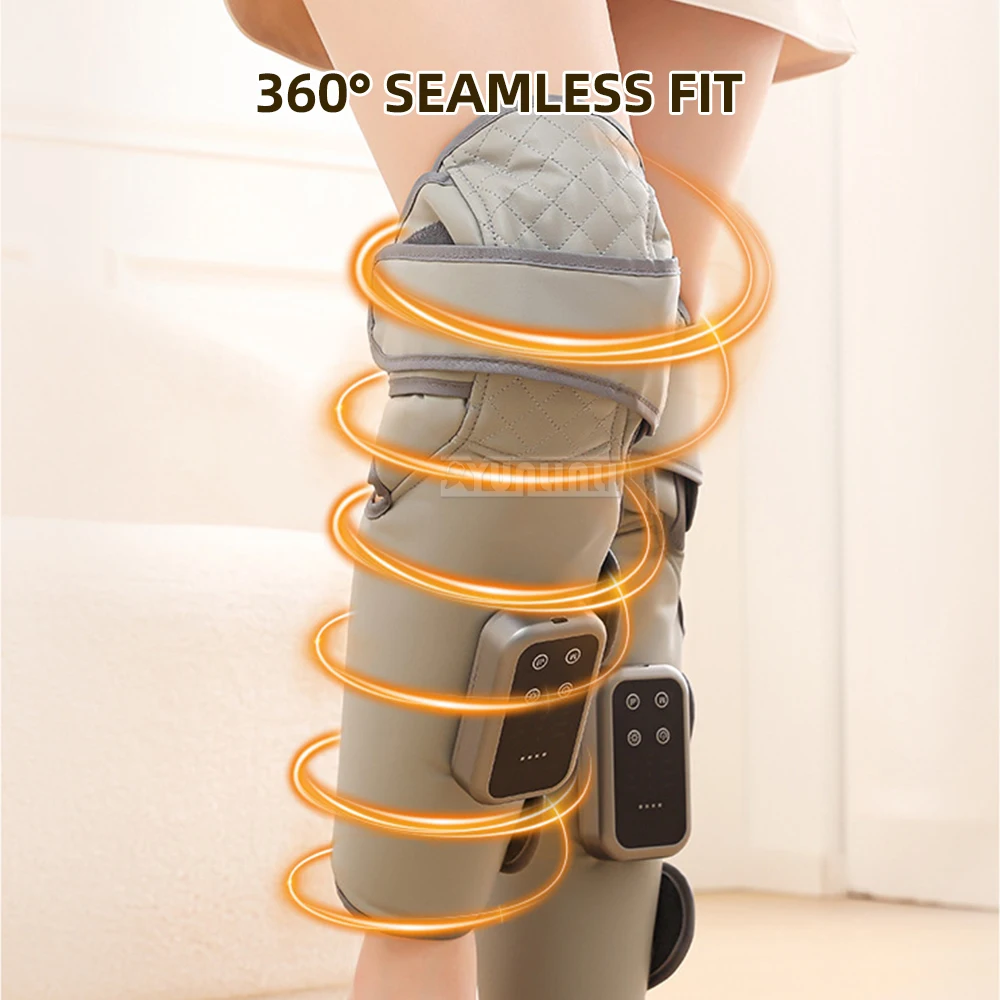 

Electric Knee Massager with 3 Levels of Vibration And Hot Compression Heated Leg Joint Muscle Relaxing Knee Pad