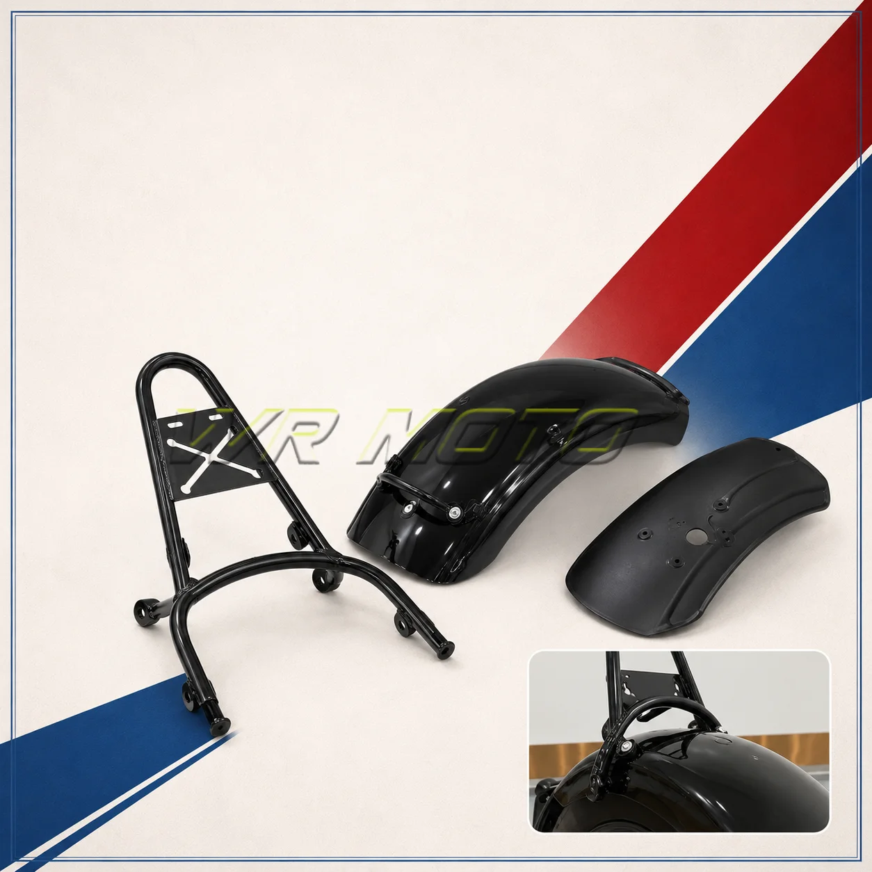 Motorcycle Retro Rear Hoop Luggage Rack Carrier Decor Mount Fit For Benda Napoleon Bob 250 Cruiser Mod Parts