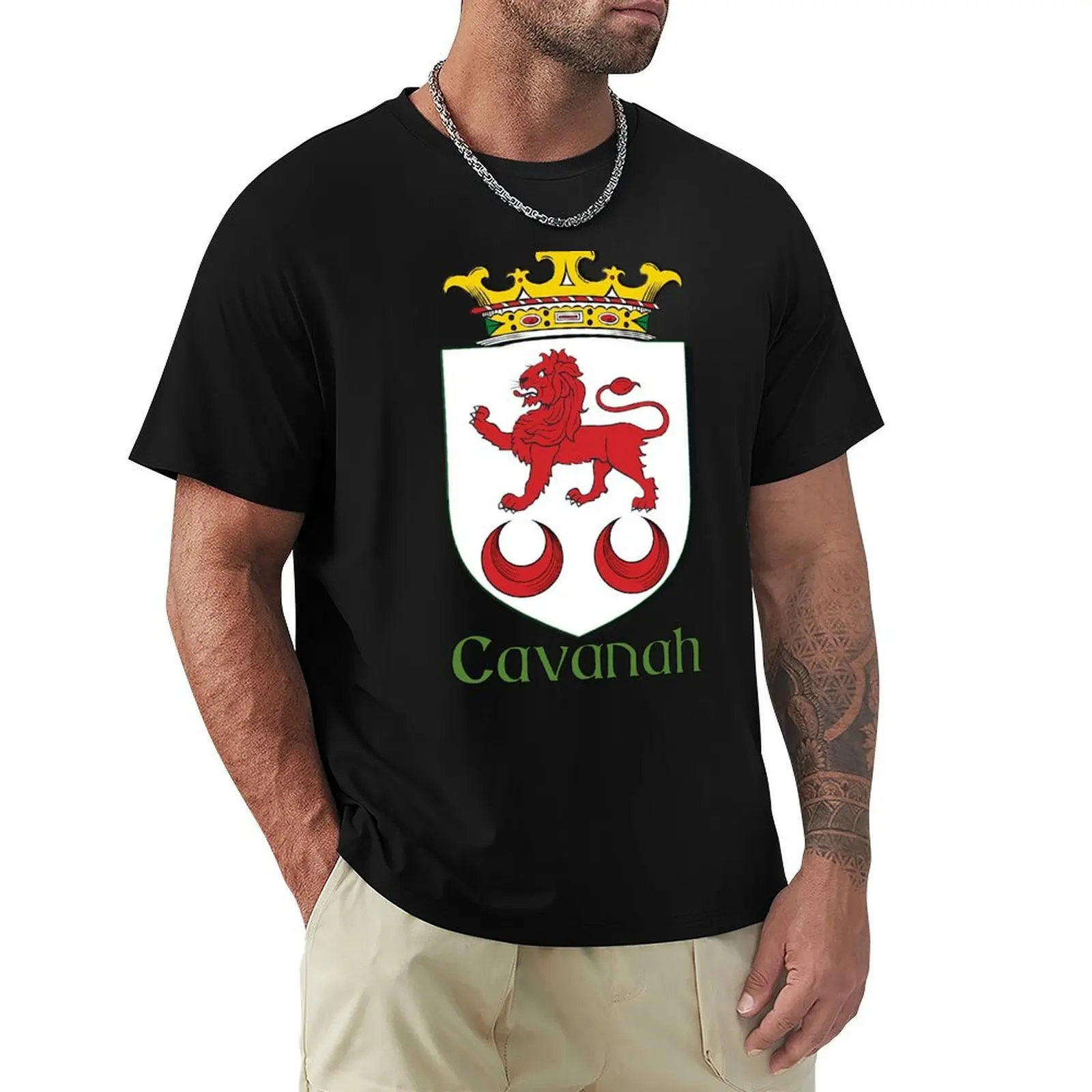 

Cavanah Family Crest/Clan Logo T-Shirt Anti-Perspiration Workout Top