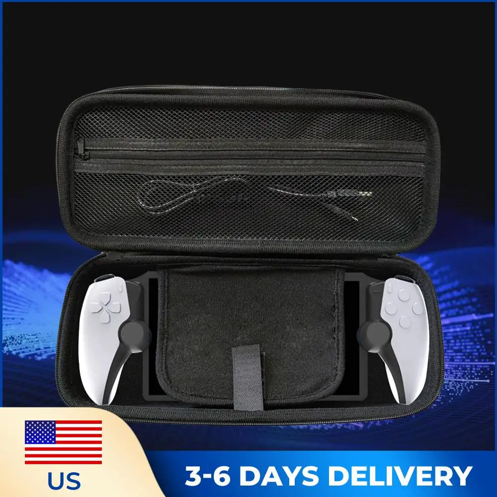 

Сумка-чехол из ЭВА, противоударная, портативная, защитная, с защитой от падений, дорожный чехол для хранения с сетчатым карманом для консоли PS5 Portal