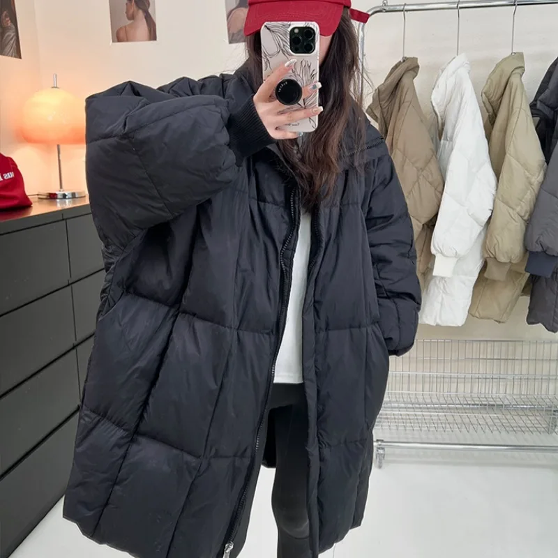 Jacket Women Knee-length Coat Padded Coat Winter Autumn Korean Fasion 2024chic Warm Thick