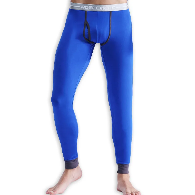 Men's‑single‑layer Modal long johns, slim‑fit thermal base‑layer pants for autumn and winter, young‑style