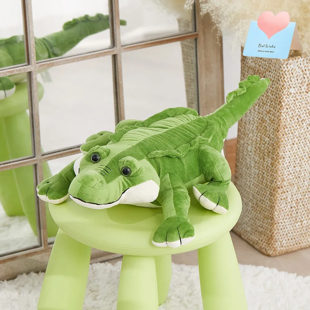 45cm Green Crocodile Plush Toy Stuffed Animals Hugging Sleeping Pillow Cotton Gift for Girls Soft Cute Children Crocodile Toys