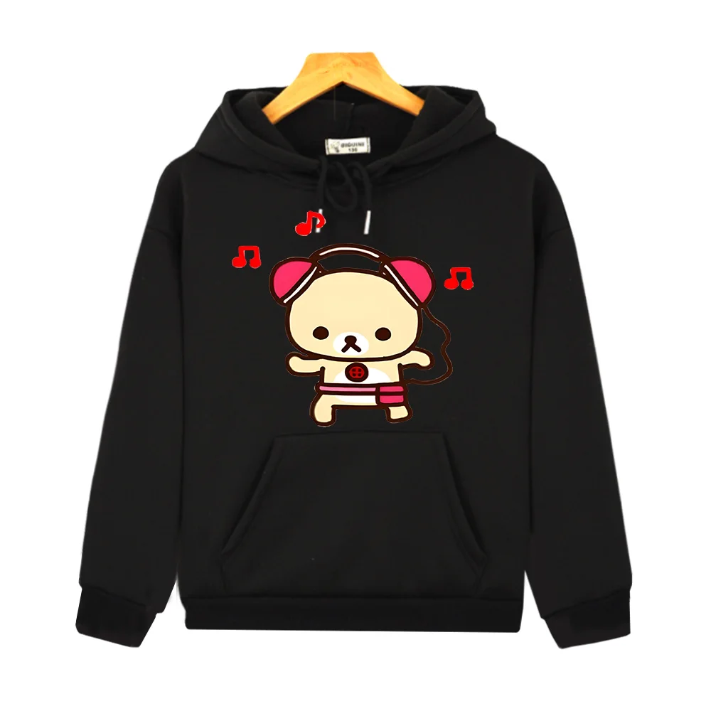 Kids Hoodies Rilakkuma Cute Bear Print Children Sweatshirts Anime Y2k Sudadera Toddler Clothes for Girls Boys Long Sleeve Tops