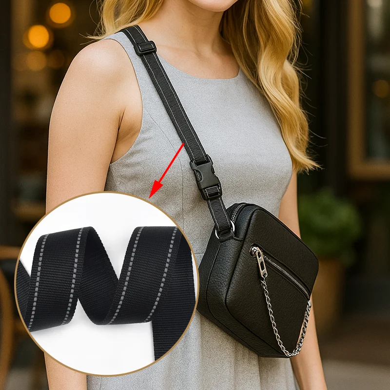 

5Meters Meetee 15-38mm Polyester Webbing Reflective Nylon Tape for Backpack Strap Pet Collar Belt Bias Band DIY Sewing Supplies