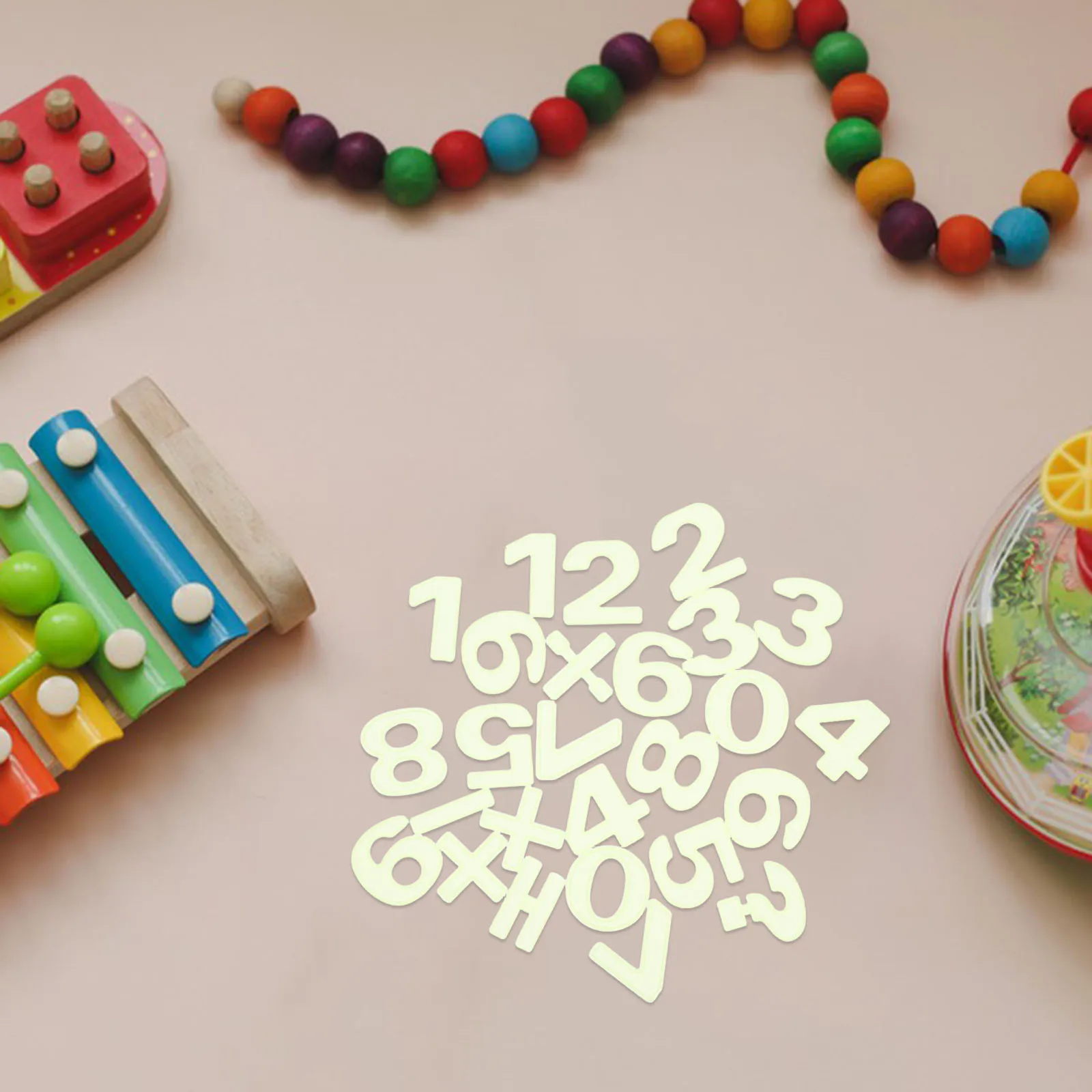 

26pcs Glow In The Dark Number Wall Luminous Educational Stickers For Kids Room Nursery Classroom Kindergarten Wall Decals