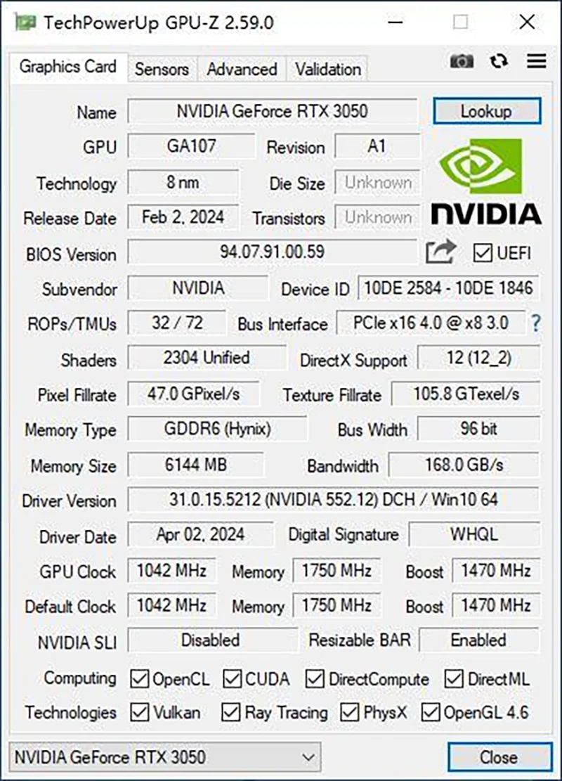 Imagem -04 - Asl Nvidia Geforce Rtx 3050 6gb Gddr6 96bit Pci-e 4.0 Baixo Perfil Magro Placa Gráfica de Jogos Placa de Vídeo Hdmi-compatível dp para pc