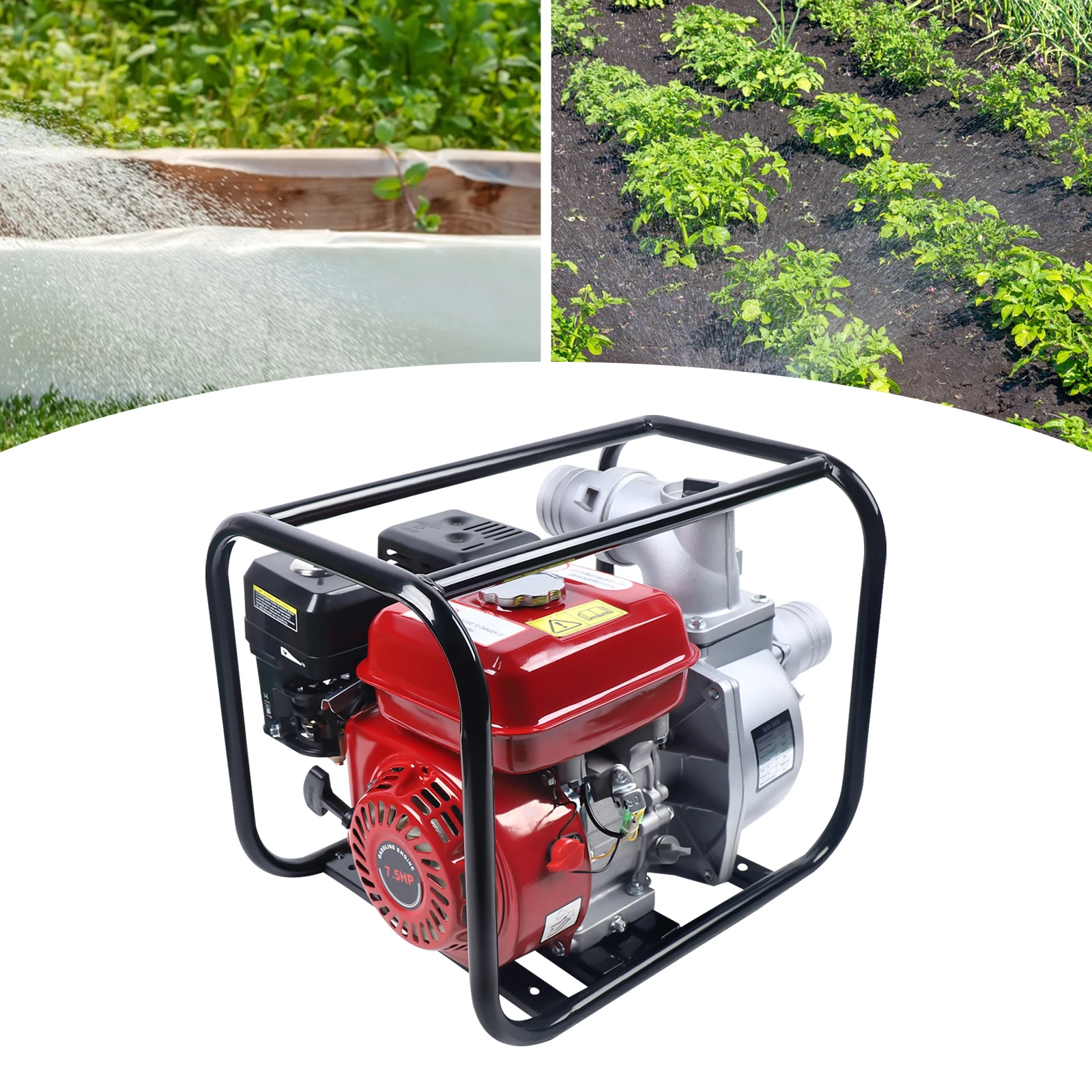 Irrigation Water Pump 7.5HP 196CC 4 Stroke Gasoline Pump 3 Inch Inlet Outlet 60m3/h Flow 91.86ft Lift for Agricultural Farm Drainage view 2