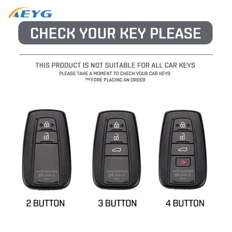 ABS Carbon Fiber Car Key Case Cover Shell Fob For Toyota Prius Camry Corolla C-HR CHR RAV4 Prado 2018 2022 Key Chain Accessories