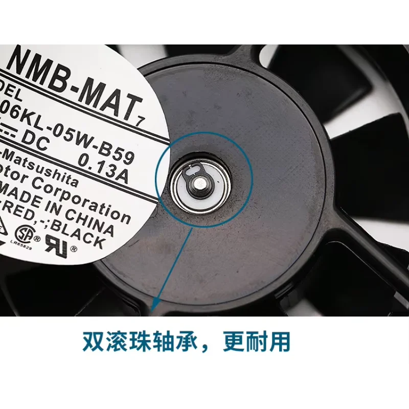

NMB-MAT 2406KL-05W-B59 B00 DC 24V 0.13A 3-wire 60x60x15mm Server Cooling Fan