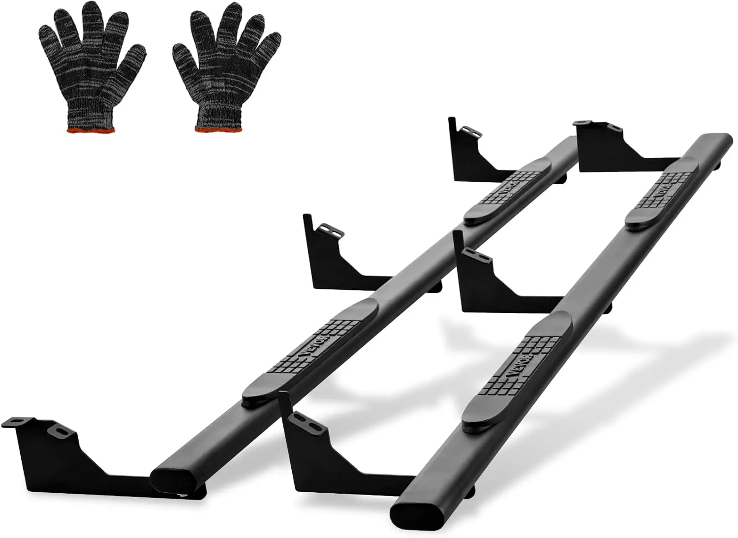 

Подножки, 3-дюймовые ступеньки, совместимые с Toyota Tacoma-Crew Cab 2005-2023, 4 полноразмерных двери, боковые ступеньки из углеродистой стали, Nerf Bars