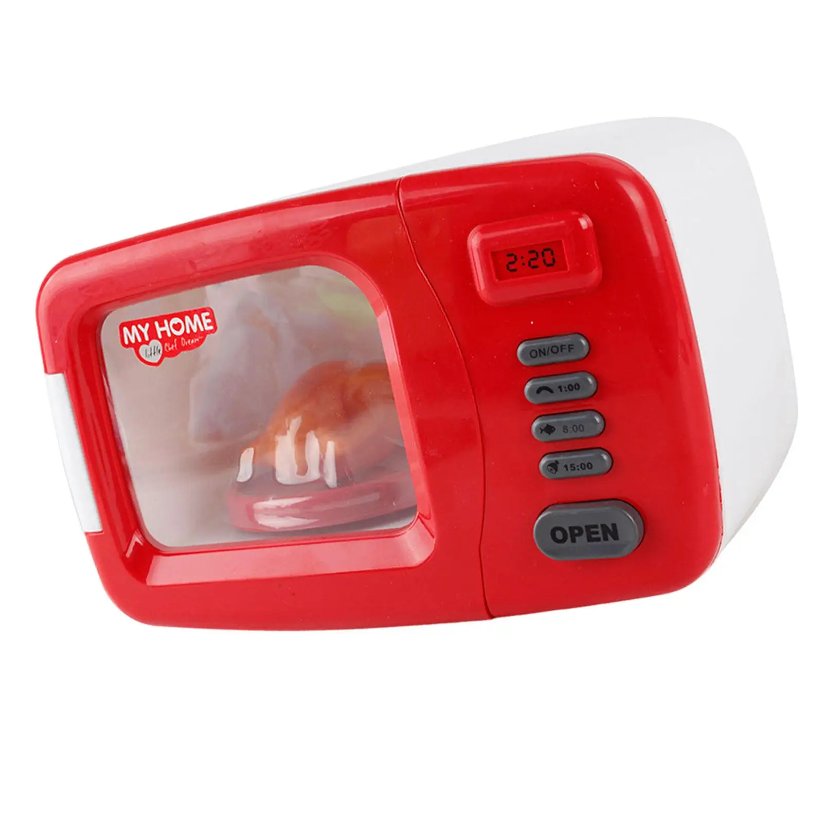 Mini Microwave Oven Playset Basic Skills Learning Pretend Play Kitchen Toys Children Simulation Microwave Toy Cooking Role Play