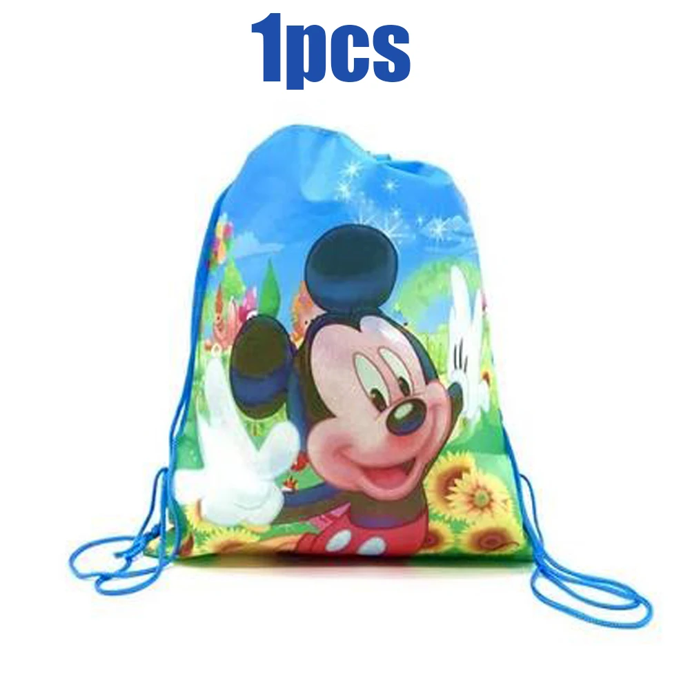 1pcs/lot Disney Mickey Theme Mochila Non-woven Fabrics Drawstring Birthday Party Kids Girls Favors Gifts Bags Decorate Backpack