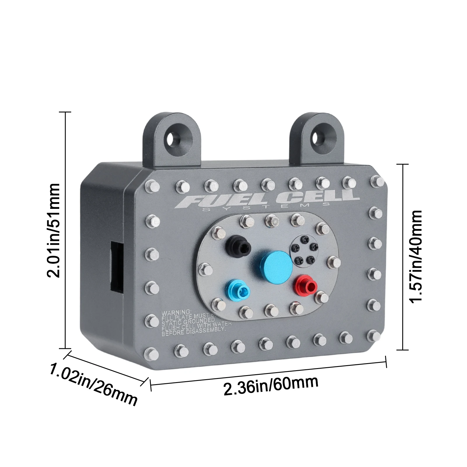 HobbyPark Upgrade Aluminum Receiver Box Simulated Fuel Cells Electric Fuel Tank for 1/10 RC Crawler SCX10 Capra TRX4 TF2