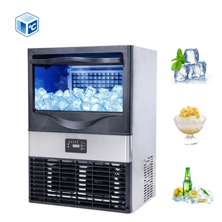 55kg/24h Big Ice Cube Maker Machine High Accuracy Professional Commercial Ice Block Making Equipment for Business Bar Pro