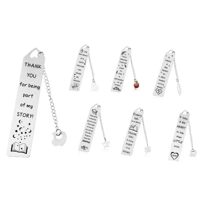 

Thank You Inspirational Metal Bookmarks With Pendant Teaching Assistant Bookmarks Gifts for Teacher Assistant Nursery Bookmark