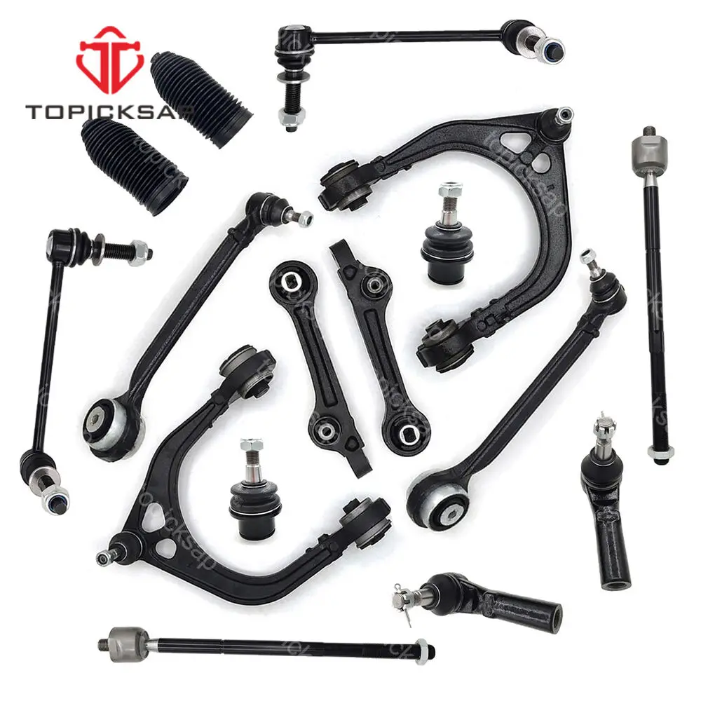 TOPICKSAP 16pcs Front Upper Lower Control Arm Ball Joint Kits for Chrysler 300 Dodge Charger Challenger RWD 2015 2016 2017 2018