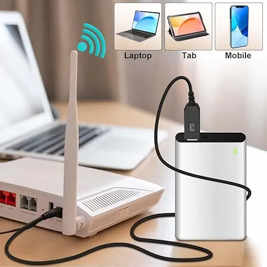 5V to 9V 12V Step Up USB Power Cable DC Boost Charging Cord for WiFi Router Modem Security Camera LED Light USB to DC Power Supp