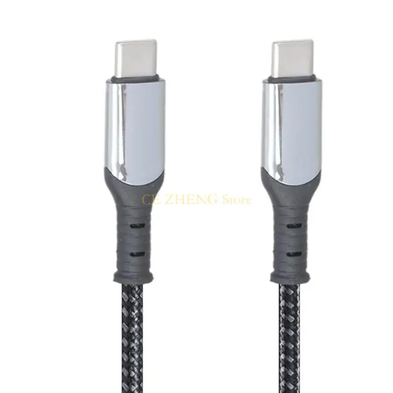 E56B Type-C إلى Type-C كابل نقل بيانات ذكر-ذكر 5A LED كابل شحن سريع PD100W #3