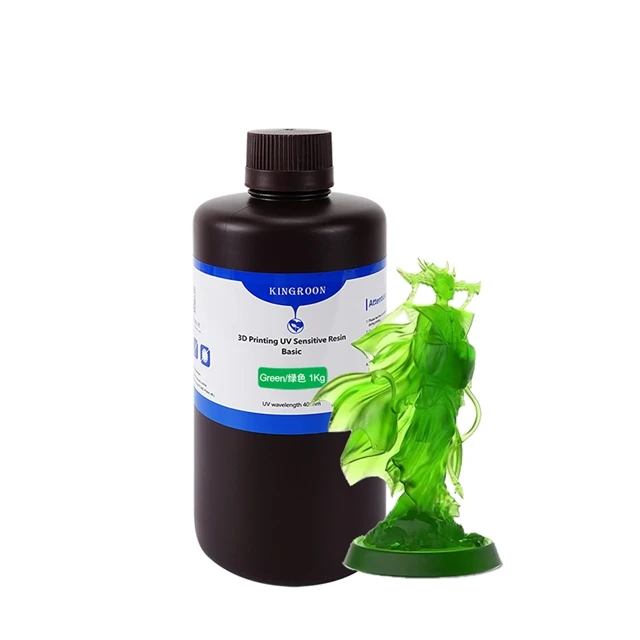 KINGROON 405 nm UV-Standardharz für Photon-3D-Drucker, Mono X-Druckmaterial, LCD, UV-empfindlich, normal, 1 kg, 2 kg, graue schwarze Haut