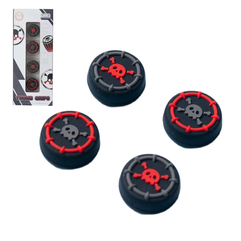 Skull Silicone Soft Thumb Stick Grip Cap Joystick Cover For Switch NS Oled/Lite Joy-con Controller Thumbstick Case Protector