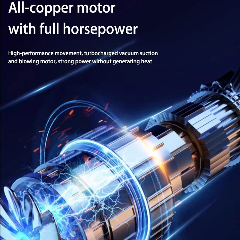 5 in 1 Car Vacuum Cleaner 1990000PA Powerful Handheld Cleaning Machine   Appliance Car Cleaner Wireless Portable