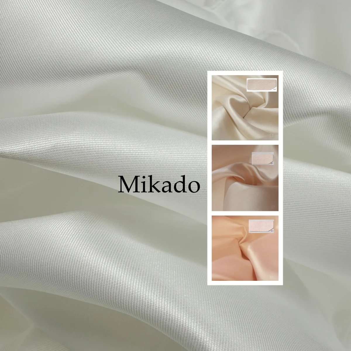 Premium ivory white Mikado fabric  wedding dresses evening gowns bridal gowns twill satin fabric DIY fabrics for sewing