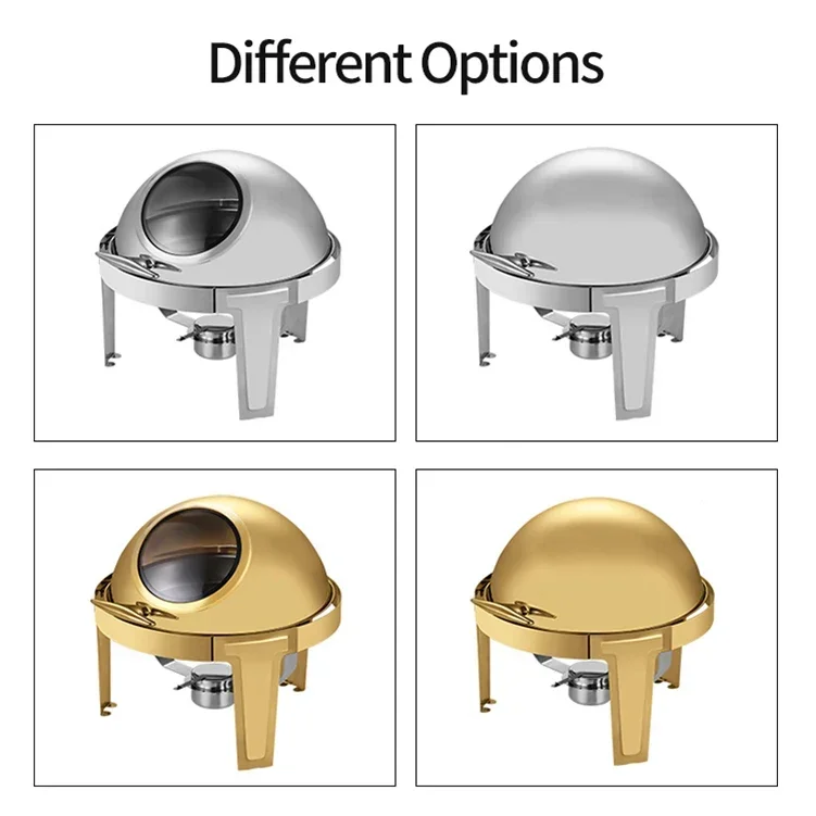 Złote, luksusowe, elektryczne wiszące naczynia do podgrzewania ze stali nierdzewnej, sprzęt gastronomiczny, naczynia do podgrzewania, podgrzewacze do żywności na sprzedaż