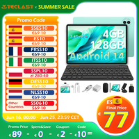 Teclast P50S Set Kit, Android 14 Tablet, 11 Inches, (4Gb+6Gb Expansion)Max.10Gb Ram, 128Gb Rom, Unisoc T606 Octa Core, 8000Mah, 1280X800, Type C, Keyboard/Case/Mouse/Stick Pencil/Headset/Stand