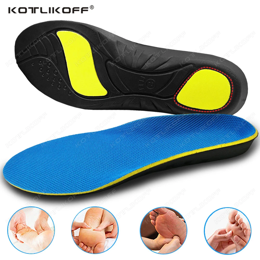 KOTLIKOFF Orthopädische Einlegesohlen aus EVA-Mesh, Plattfüße, Fußgewölbeunterstützung für Männer und Frauen, atmungsaktiv, stoßdämpfend, korrigierende Turnschuhe
