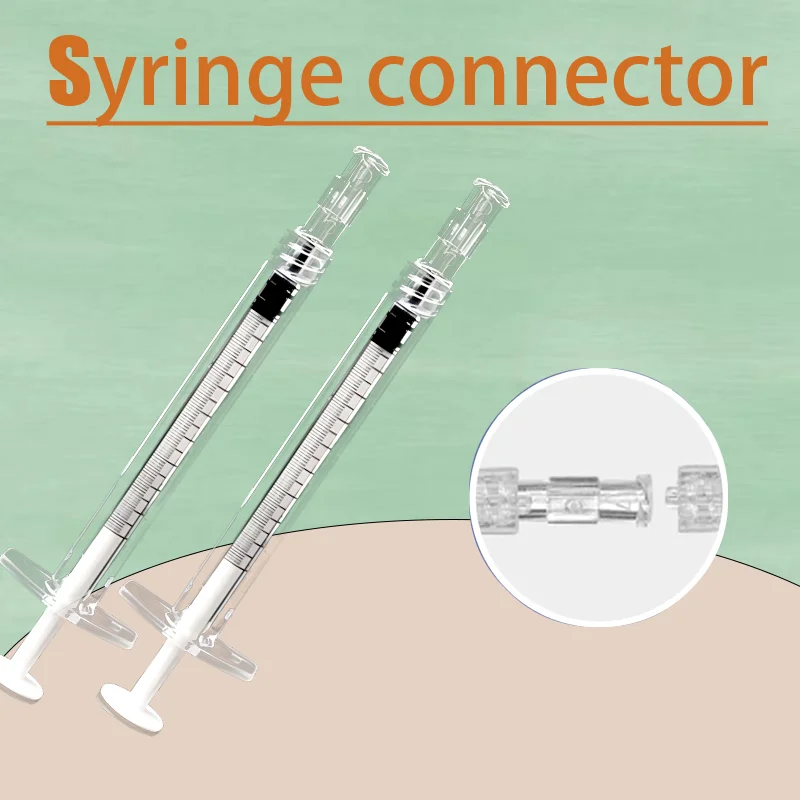 50pcs Luer Syringe Connector Double Joints Coupler Individual Packaging Sterile Female to Female Luer Lock Adapter