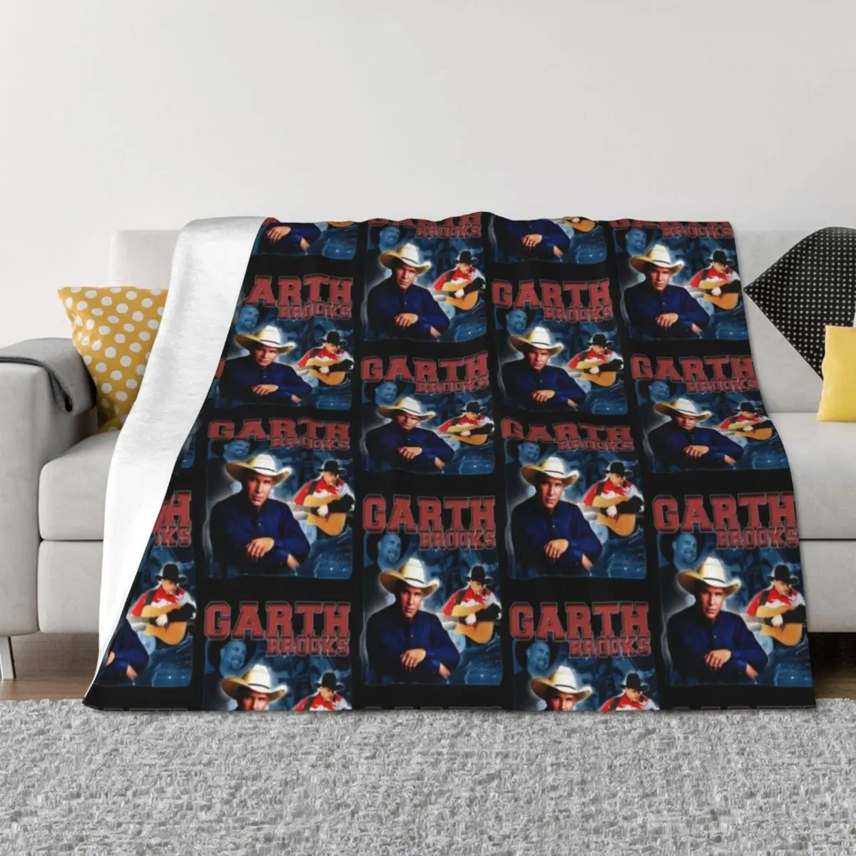 

Garth Brooks Tribute Vintage Bootleg Design Throw Blanket Designers bed plaid Sleeping Bag Baby Blankets