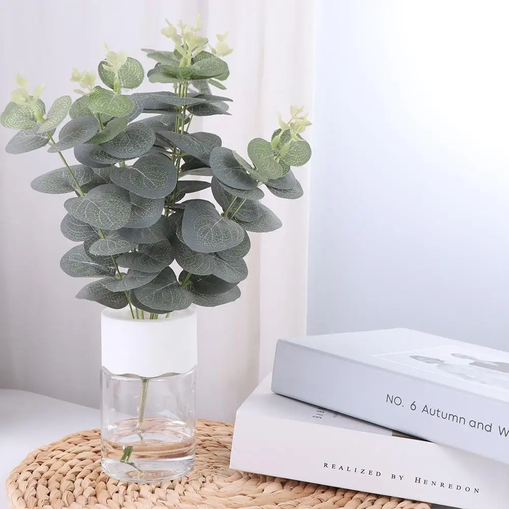 صناديق الزراعة أواني النباتات المائية البلاستيكية شفافة بيضاء المائية اناء للزهور دائري أنيق زراعة المياه زهرية حديقة