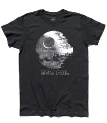 Epic Fail Wars Death Star Fener Men's DEATH BLACK T-Shirt long or short sleeves