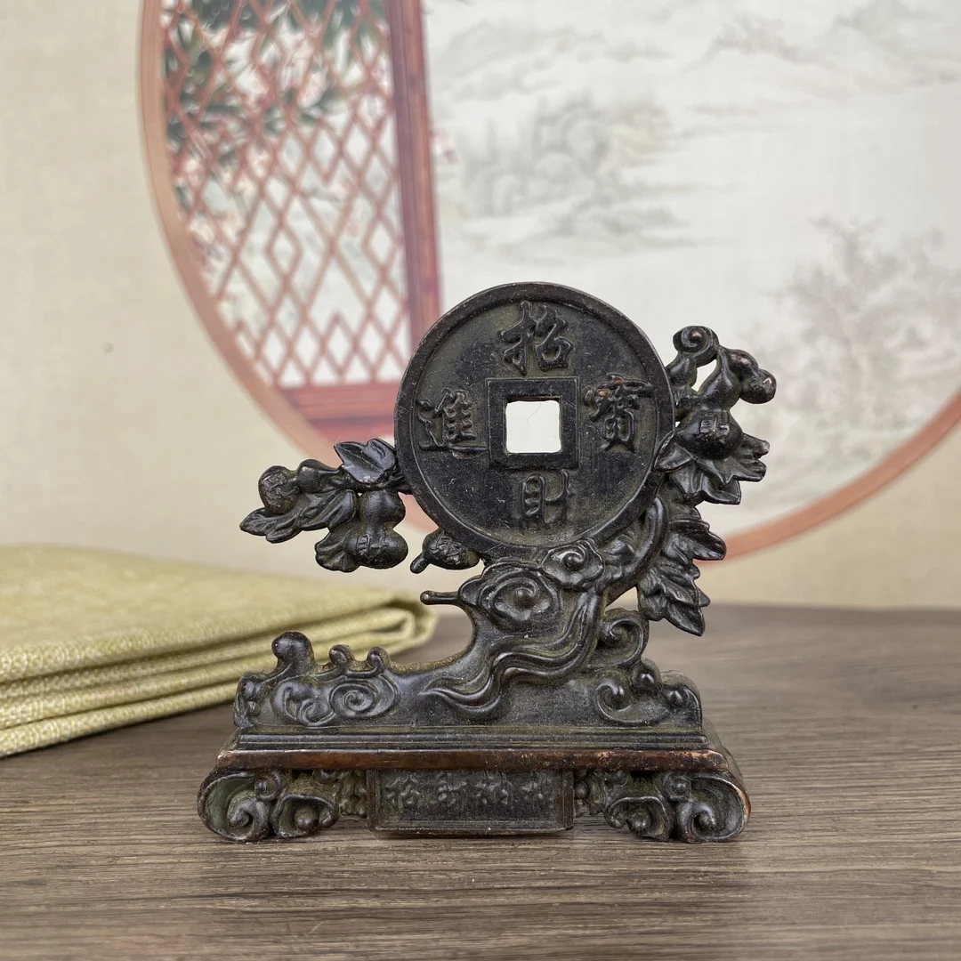 Metal statue feng shui felicitous wish of making money Length 8cm, Width 1.7cm, Weight 217g