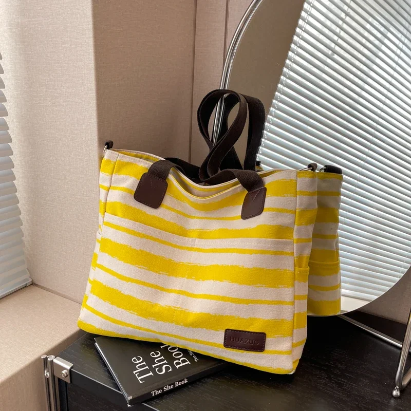 

Nylon Striped Casual Handbags Large Capacity Personality Shoulder Bags Hot Trendy Designer Style Women's Crossbody Bags