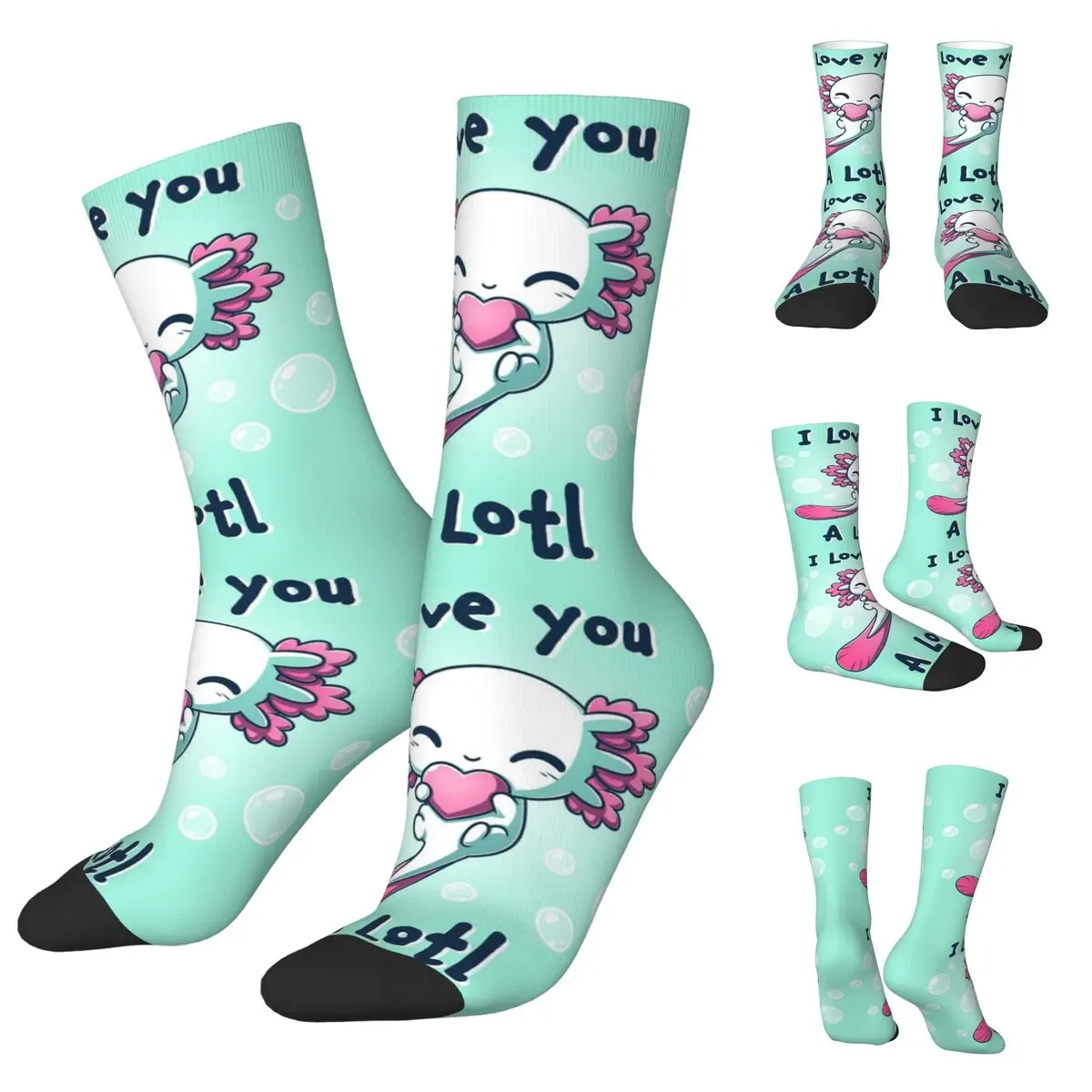 

Pink Axolotls Men Women Socks,fashion Beautiful printing Suitable for all seasons Dressing Gifts