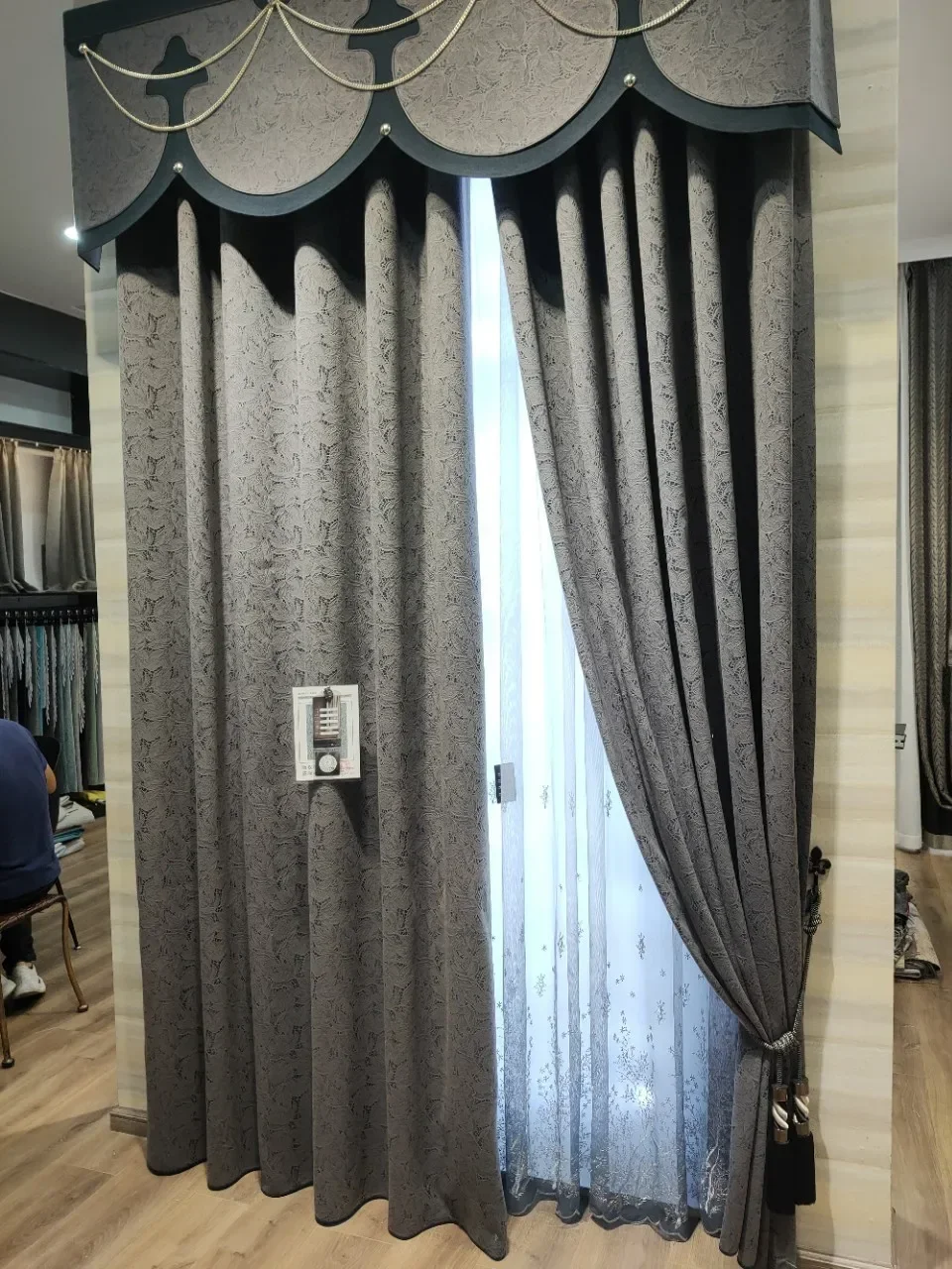 American Style Light Luxury Curtains Nordic Simple Bedroom Living Room Lace Embroidery Blackout Finished Product Custom Cloth