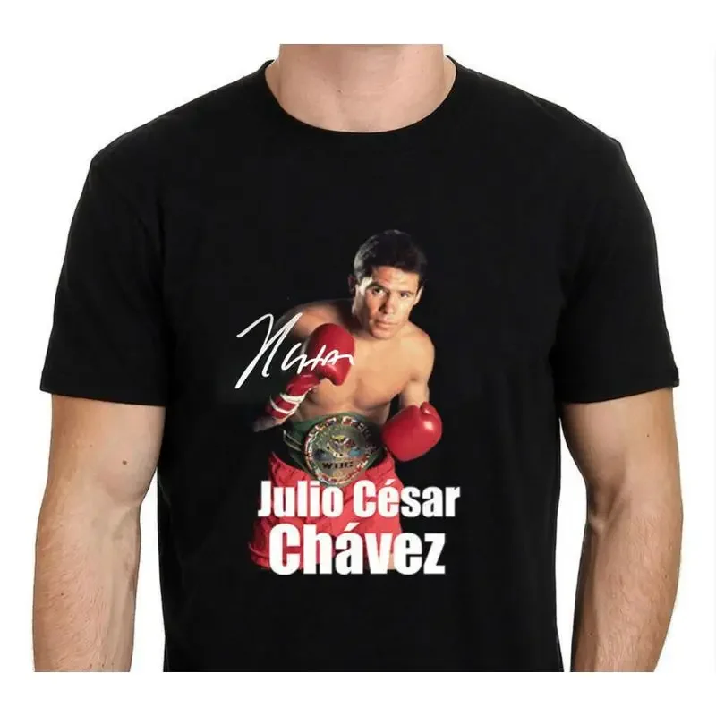 Hot Julio Cesar Chavez Signature Black All Size T Shirt El1067