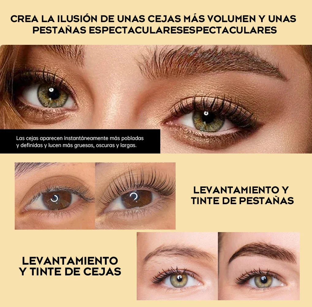 Gollee-Semi Permanente Sobrancelha Tint Set, Natural Clássico Black Eyelash Kit, duradoura sobrancelha, impermeável, novo