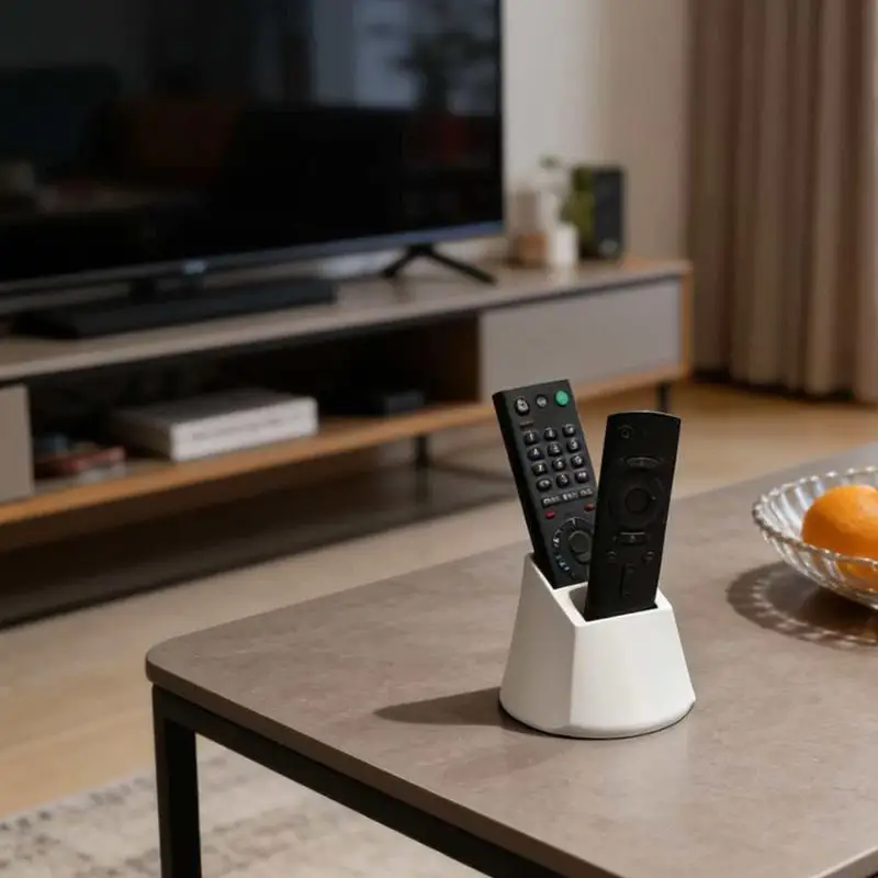 2 Grids Desktop Remote Control Holder Living Room Remote Cntrol Storage Rack 3D Printing Remote Control Organizer